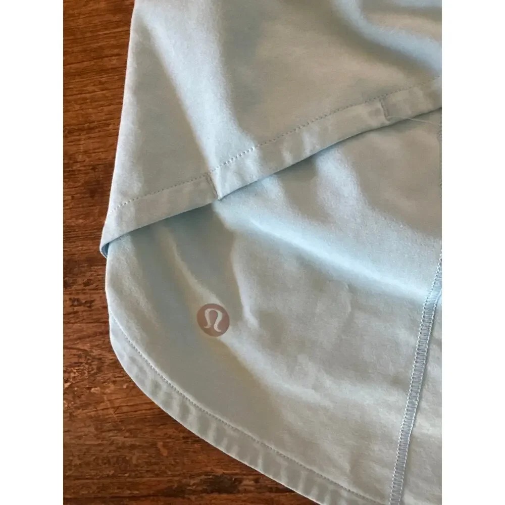 Lululemon baby blue running shorts Size 8